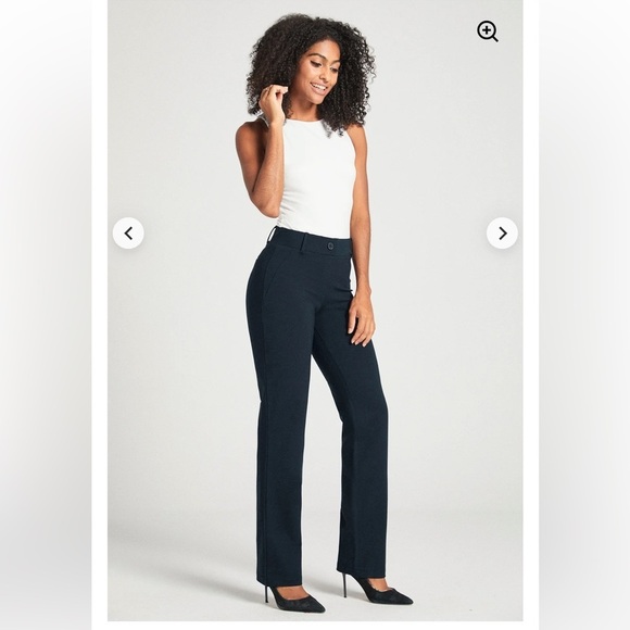 Betabrand Pants - Betabrand Classic Dress Pant Yoga Pant | Straight (Navy)